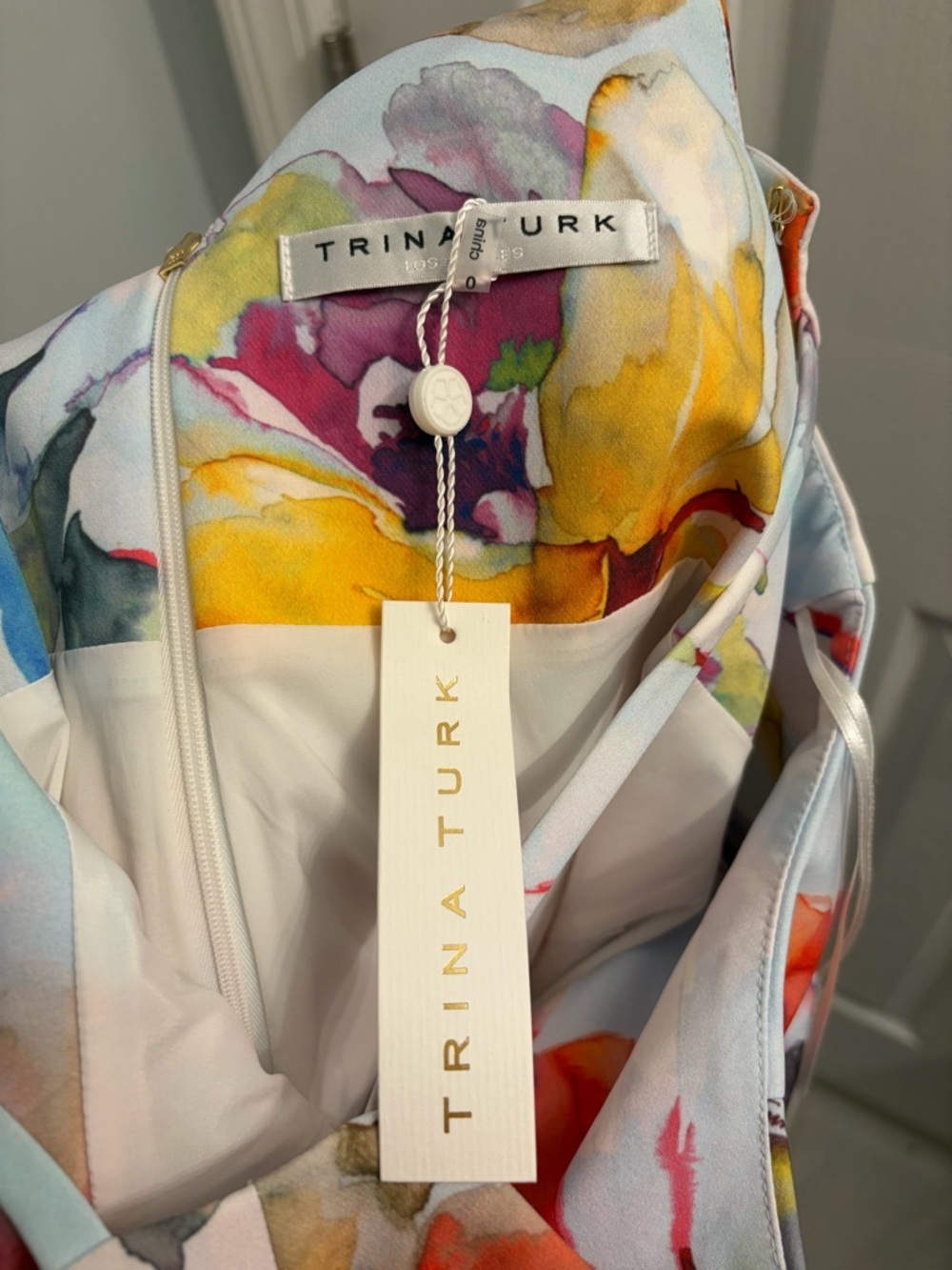 Trina Turk Women’s Chic Floral Halter Mini Summer Dress Size 0 NWT - Picture 9 of 12